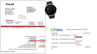 Factuur met financiële korting