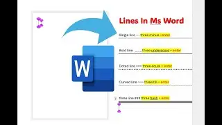 microsoft word lines in page line 1