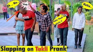 Slapping Prank (गंजे की टकली बजाई ) | Bhasad News | Pranks in India