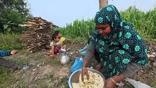 গ্রামের জমিতে কোহিনুর আর মুড়ি মাখা 😍 | কেন ওদের নিয়ে এলো? | Village Life Vlog