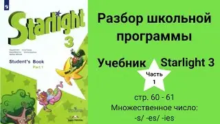 Starlight 3 (Старлайт 3/ City Stars 3), учебник (часть 1), стр. 60-61. Множественное число: -s, -es