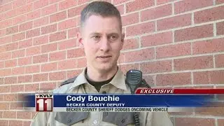 Becker County Deputy dodges dangerous vehicle at traffic stop
