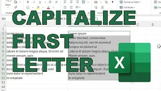Make first letter in a cell into a capital letter in excel