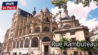 Rue Rambuteau (4K) | Paris Walking Tour | Paris Street Tour