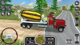 Concrete Mixer Truck Driving to Construction Site - Android Gameplay