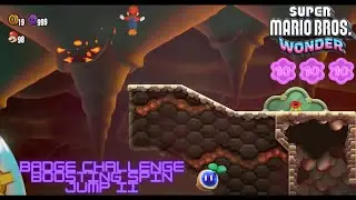 [Super Mario Bros. Wonder] Badge Challenge Boosting Spin Jump II All Collectables 100%