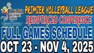 🔴 PVL FULL GAMES SCHEDULE 🔴 OCTOBER 23 - NOVEMBER 4, 2025 | ALL FILIPINO CONFERENCE 2025