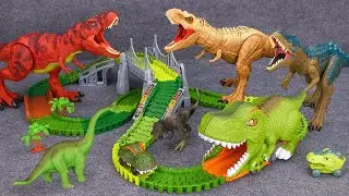 87 Minutes Of Satisfaction With Unboxing Dinosaur Toy Car Racing Track Set ASMR | Review Toys