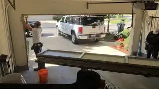 Garage door replacement time lapse