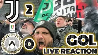 SI VA AI QUARTI | Juventus Udinese 2-0 Gol live reaction curva sud Allianz stadium