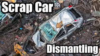 Watch This Hyundai Excavator Tear Cars Apart! Scrap Yard Powerhand VRS Action CRUSHING Cars!