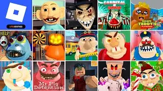 Roblox,SCARY DOLL CURSE!,SIR SCARY'S MANSION,The Carnival of Horror,Escape Teddy's Playroom Obby!