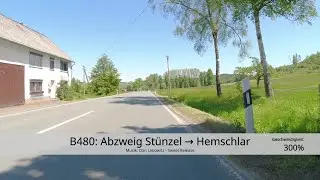 [SI] B480: Abzweig St&uuml;nzel &rarr; Weidenhausen &rarr; Hemschlar