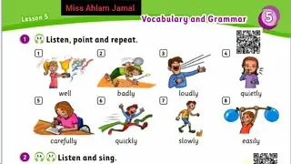 الصف الرابع اللغة الإنجليزية الوحدة الخامسة صفحة 13 شرح القاعدة adverbs of manner ظروف الكيفية 