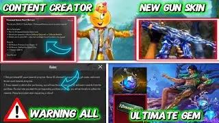 ⚠️WARNING ALL | 🥰 CONTENT CREATOR GOOD NEWS | NEW ULTIMATE GEM 💎 CONVERT | NEW GUN SKIN |GLITCH FIX🔴