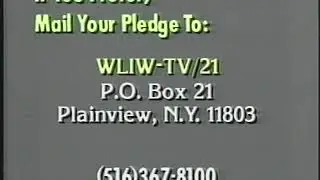 WLIW 21 Long Island local ID (1987) [Pledge drive version]