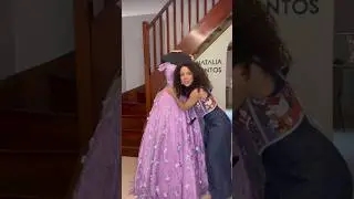 Vestido debutante borboletas brilhantes