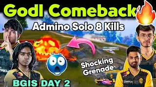 🇮🇳Spower Shocking Grenade🥵 Admino On Fire🔥 Solo 8 Finishes🥵 GODL Comeback😈 Bgis🚨 Day 2✅