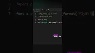 Font Art in Python in just 3 lines of code | FlyBy Code | #short #python #fontart #coding #flybycode