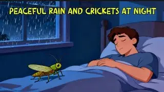 Peaceful Rain and Crickets at Night 🌧️🦗 ASMR Sleep Sounds