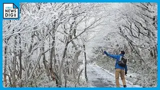 東海地方は今季一番の寒気 岐阜･高山市街地でも平年より1日遅い&ldquo;初雪&rdquo; 三重の御在所岳では&ldquo;初樹氷&rdquo;
