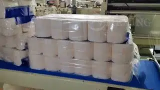 12 roller toilet paper roll bundling packing machine
