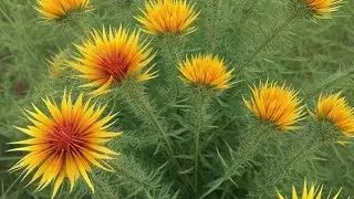 Endangered plants. Episode 6: wild safflower(Carthamus oxyacantha).