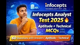 Infocepts Technology Exam Questions 🧠 | Aptitude + SQL + Python | Analyst Role