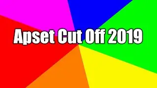 Apset Cut Off 2019 | SK Education