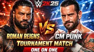 Roman Reigns vs CM Punk One on One Tournament Match WWE 2K25 Gameplay PS5 Pro 4K 60FPS