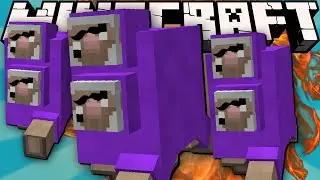 PURPLE SHEP IS EVERYWHERE?! | Minecraft Mods