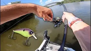 HOOKED UP! Fishing GNARLY RIVER With CRANKBAITS!!