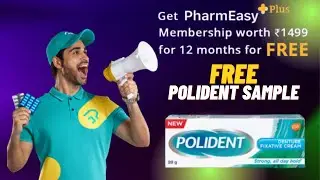 2 Loot Offer : Free Polident Sample + Free Pharmeasy 1 Year Plus Membership for all users