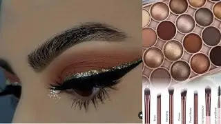 Tutorial makeup mata natural lembut untuk mata cokelat | Tutorial makeup Idul Fitri yang mudah | 