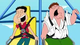 Family Guy -  Peter too FAT for roller coaster