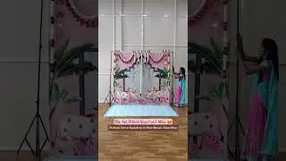 Pichwai Decor Pink(8*8 Feet) Backdrop & Blue Mosaic (5*8 Feet) Floordrop 💕🌿🌻