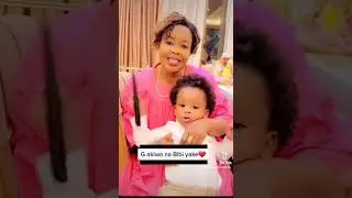 Mama mzazi wa Elizabeth Michael lulu akiwa na mjukuu wake G #elizabethmichael #burudanistories