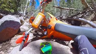 Snow, Rocks, Trees, and all the fun things (Dirtbiking St Charles trail in Colorado)