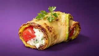 Eggplant Rolls with Cream Cheese, Herbs & Walnuts | Easy Party Appetizer