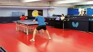 Juniorliga(P2)/6.SINGLE/4.S&AElig;T // CPH - Hvidovre 1 vs.  OB Bordtennis 2, Oscar imod Magnus