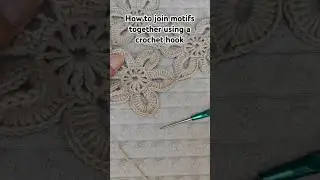 How to join motifs together using a crochet hook? #beginnercrochet #crochetmotif #crochetdecor