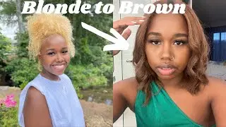 Dying Natural Hair from Blonde to Brown Hair | New Start
