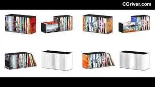 CGAxis 3D Model Vol. 43 - Photo-Realistic 3D Books, DVDs and CDs - CGriver.com