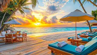 Gentle Seaside Sunset Jazz 🌊 Soft Jazz for Deep Relaxation & Focus