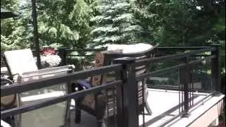 Красивый алюминиевый настил и перила