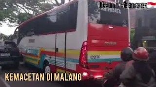 SUASANA KEMACETAN JALANAN KOTA | TUR JALAN KAKI KOTA MALANG🇮🇩