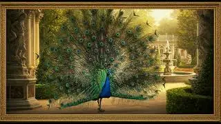 🦚 Vibrant Peacock Feathers Dance on Your TV! Frame Art Showcase 🖼️