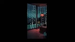 SMOOTH 2HOUR RAIN DROP SOUND OUTSIDE WINDOW NEXT TO THE LAMP 