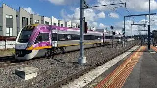 Trains at Middle Footscray Station Victoria. 