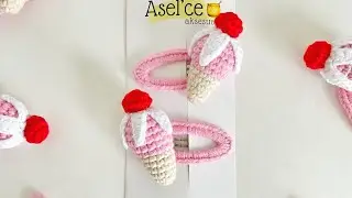 Dondurma toka tarifi/ ice cream buckle/ #handmade #hairclips #örgütoka